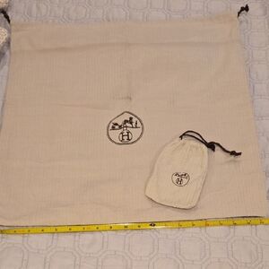 Beige Drawstring Dust Bags Set